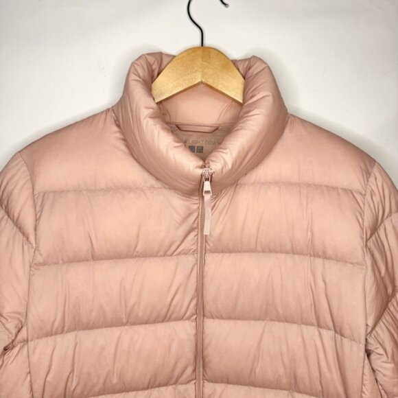 Uniqlo Women's Blush Pink Ultra Light Down Puffer Jacket Packable Size Large - Picture 2 of 8